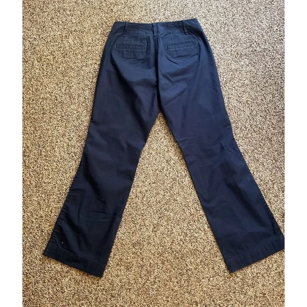 Eddie Bauer Women's Navy Blue Stretch Straight Leg Pants - Size 8 - Picture 5 of 10
